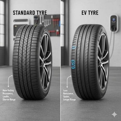 Differences between Normal Tires and EV Tires 1 EV Tires Vs normal Tyres